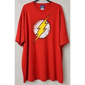 The Flash DC Comics T Shirt Mens 3XLT Red Distressed Logo Justice League Tall
